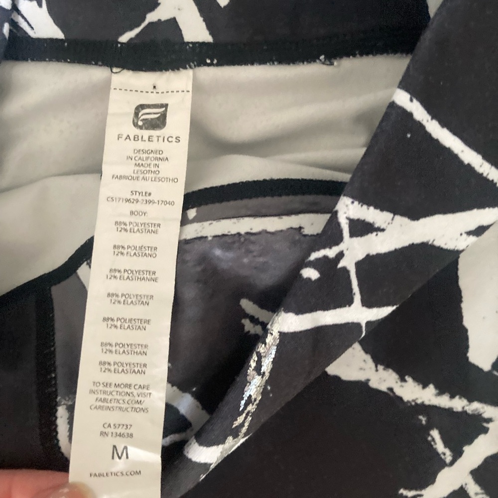 Fabletics Monochrome Patterned Leggings - image 2